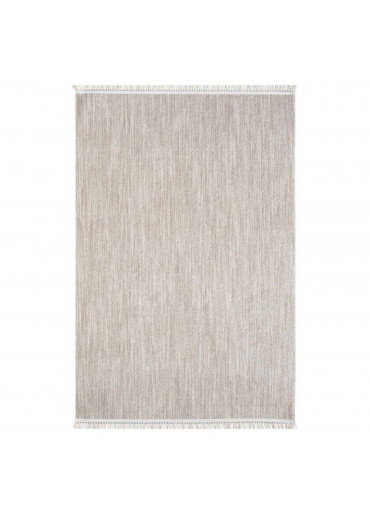 Tapis uni effet laine beige...