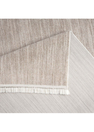 Tapis uni effet laine beige TANGER 52