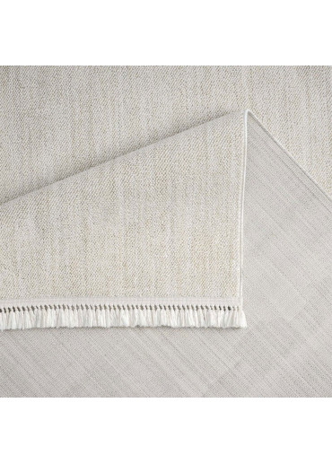 Tapis uni effet laine crème TANGER 52