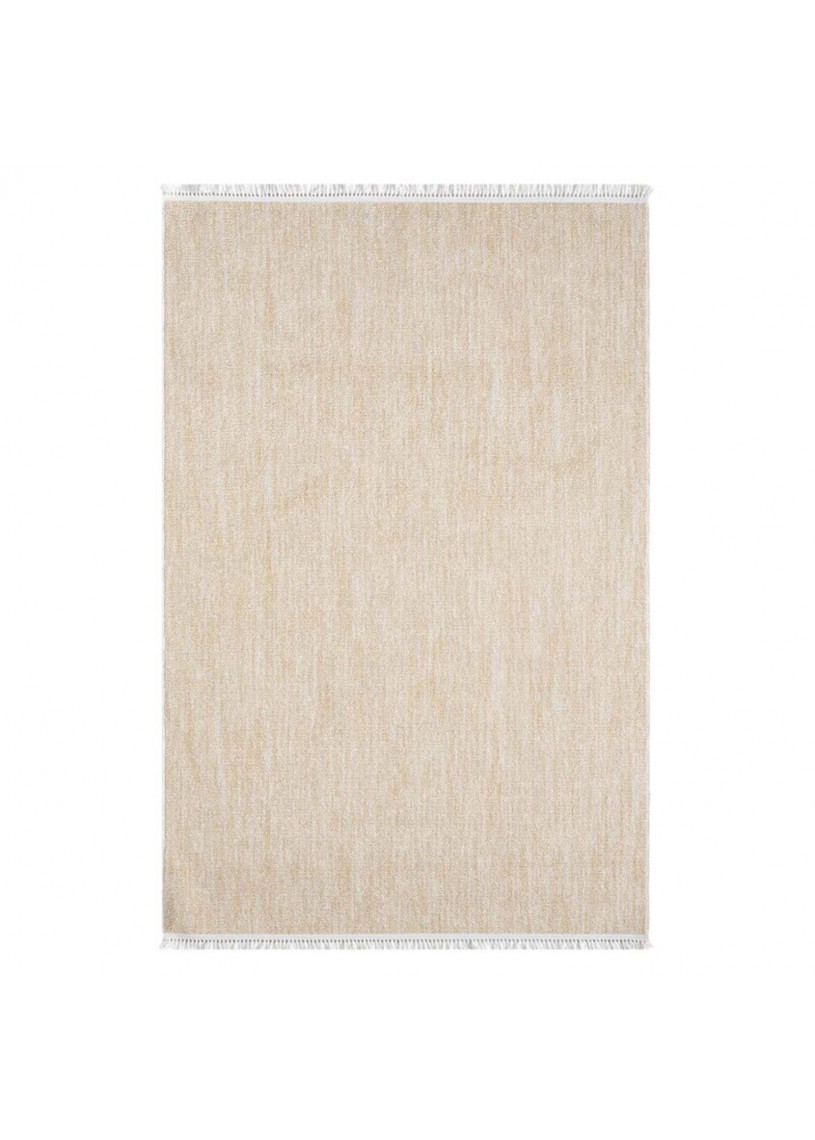 Tapis uni effet laine jaune TANGER 52