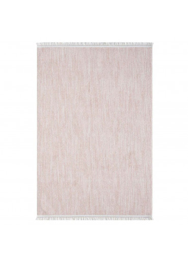 Tapis uni effet laine rose...