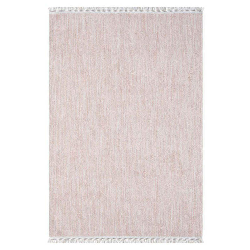 Tapis uni effet laine rose TANGER 52