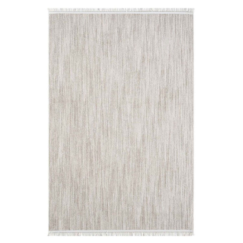 Tapis uni effet laine taupe TANGER 52