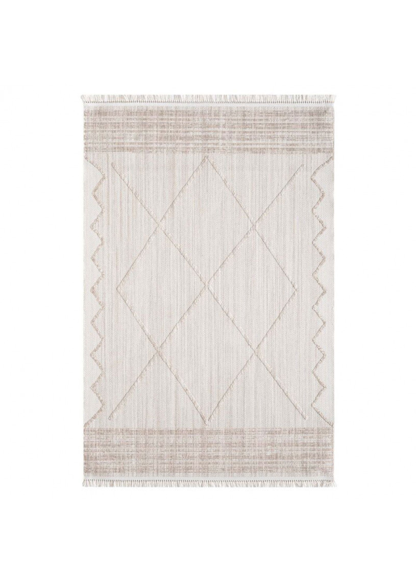 Tapis uni effet laine berbère beige TANGER 31