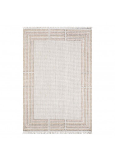 Tapis uni effet laine cardre rose TANGER 68