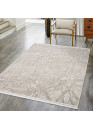 Tapis uni effet laine abstrait beige TANGER 50