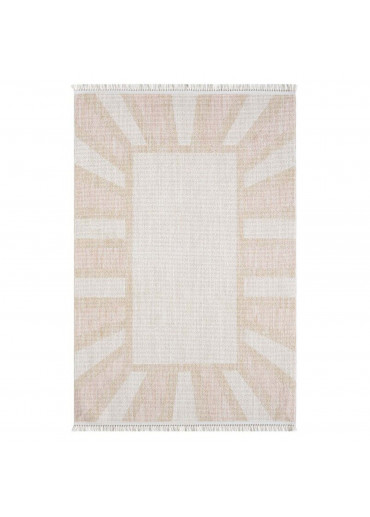 Tapis uni effet laine rose...