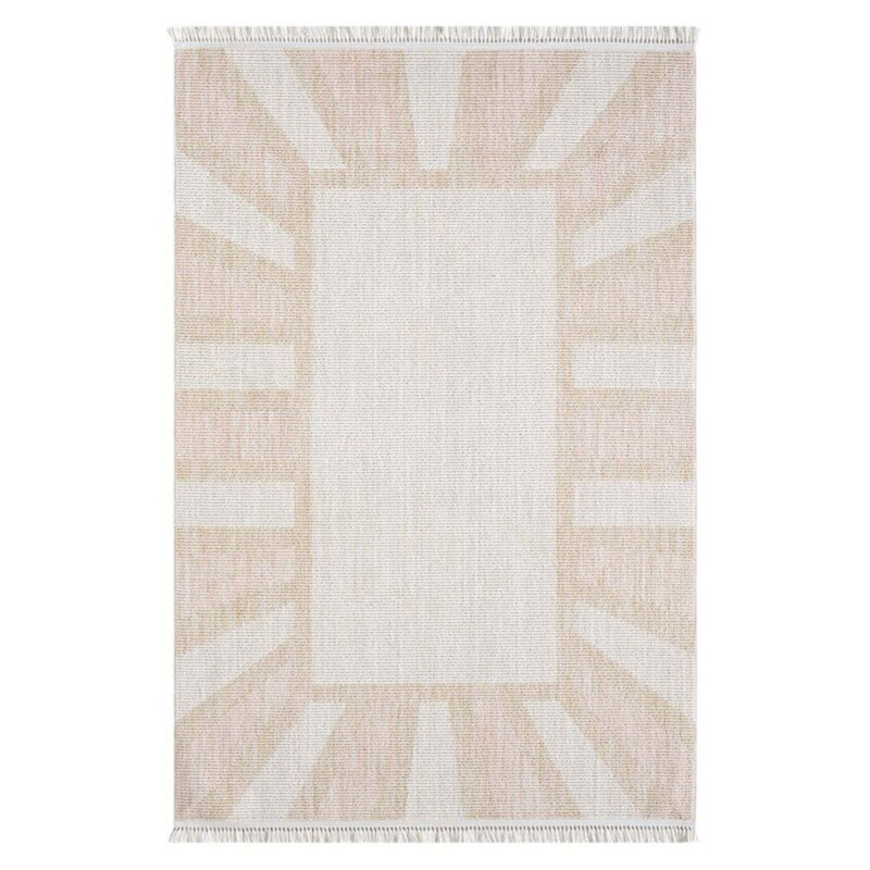 Tapis uni effet laine rose TANGER 152