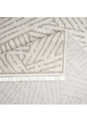 Tapis uni effet laine géométrique beige TANGER 61