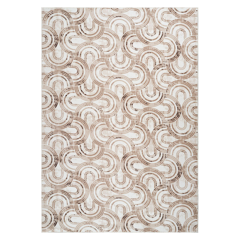 Tapis lavable à motifs beige - SOFT 32