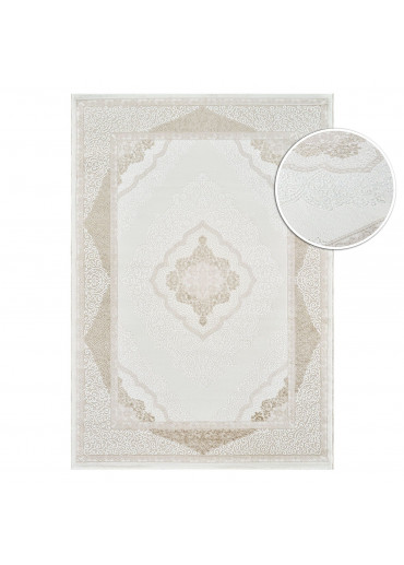 Tapis oriental crème beige...