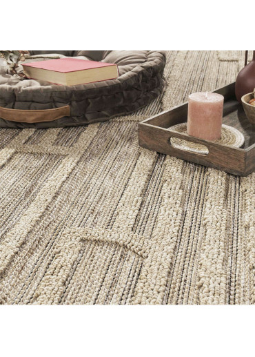 Tapis extérieur effet intérieur jute géométrique CASSIS 99