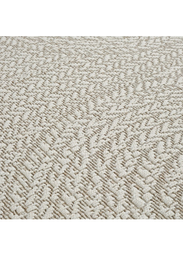 Tapis extérieur effet intérieur jute crème - KENZY 06