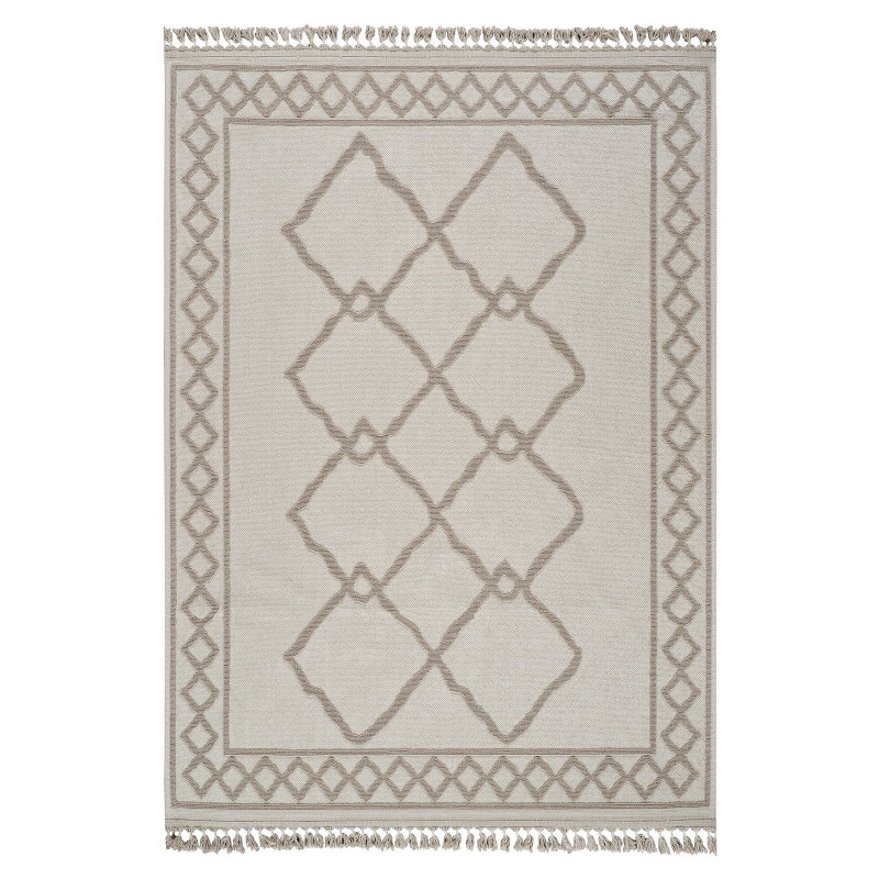 Tapis en coton berbère crème beige MILAS 22