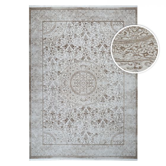 Tapis lavable oriental taupe ISTANBUL 10