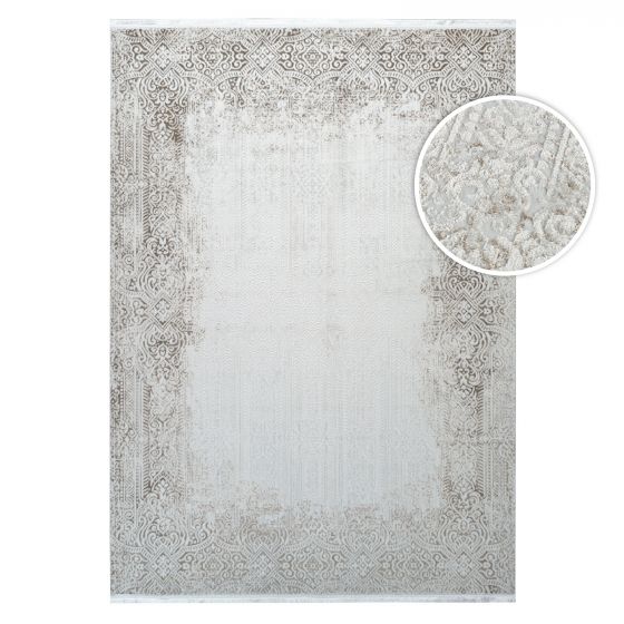 Tapis lavable oriental taupe ISTANBUL 08