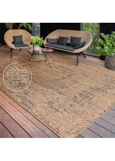 Tapis extérieur effet intérieur jute beige BAMAKO 784