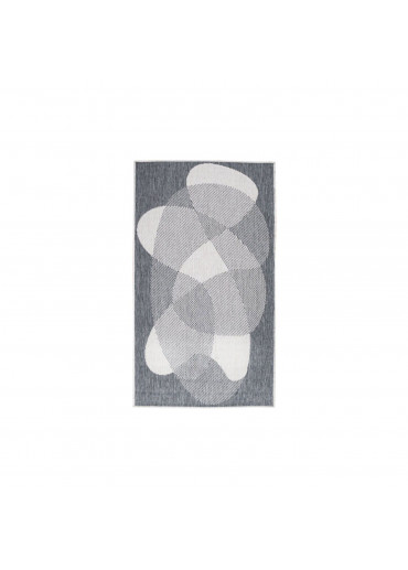 Tapis extérieur réversible abstrait gris - CALVI 35