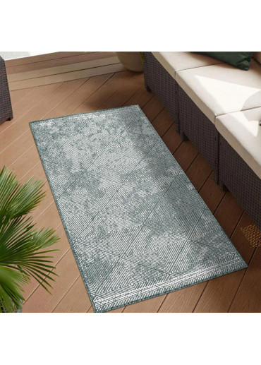 Tapis extérieur réversible abstrait vert - CALVI 45