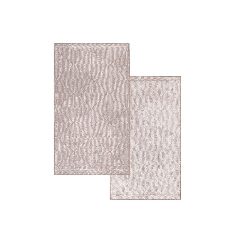 Tapis extérieur réversible abstrait beige - CALVI 45