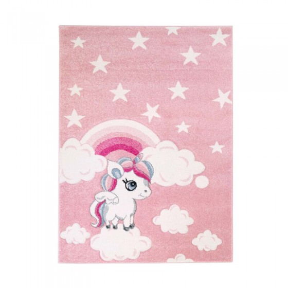 Tapis enfant Bueno licorne rose