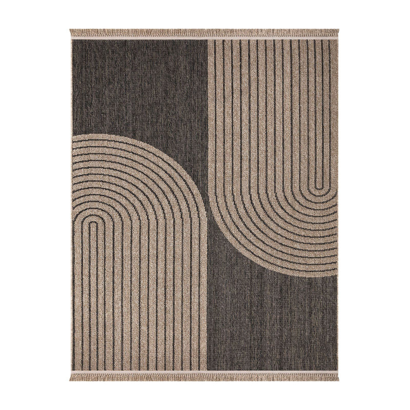 Tapis extérieur effet jute arc - CASSIS 93