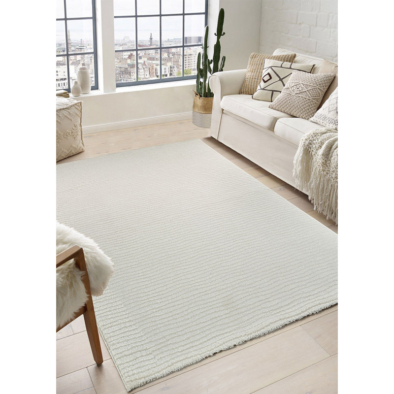 Tapis rayé crème LYON 22