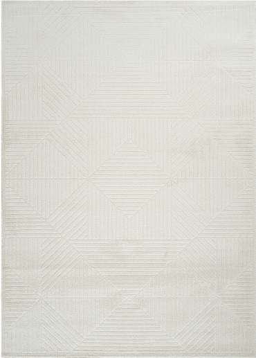 Tapis motif géométrique crème - ELA 45