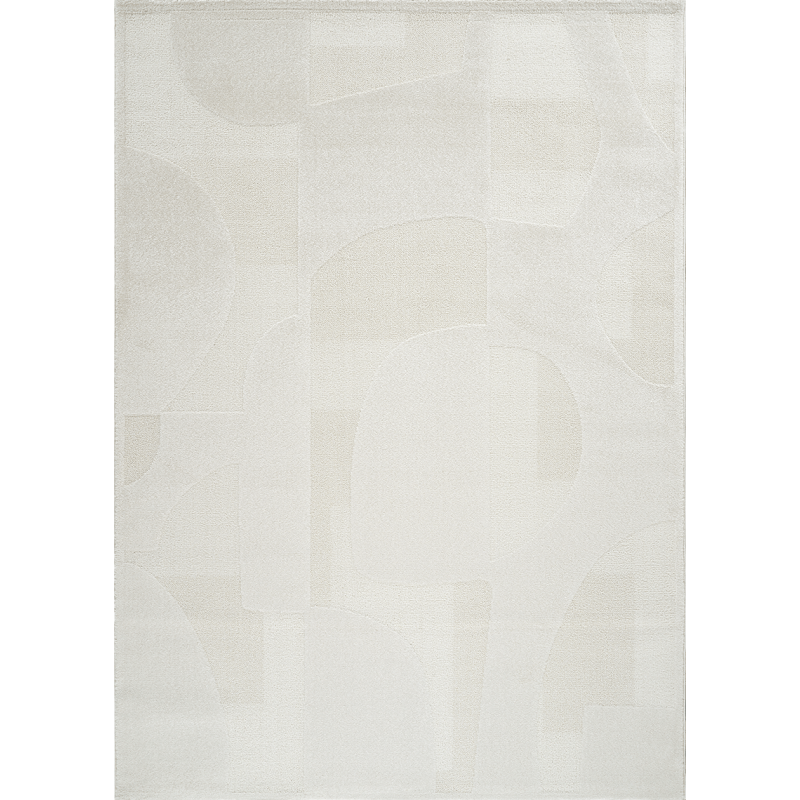 Tapis motif organique crème - ELA 26