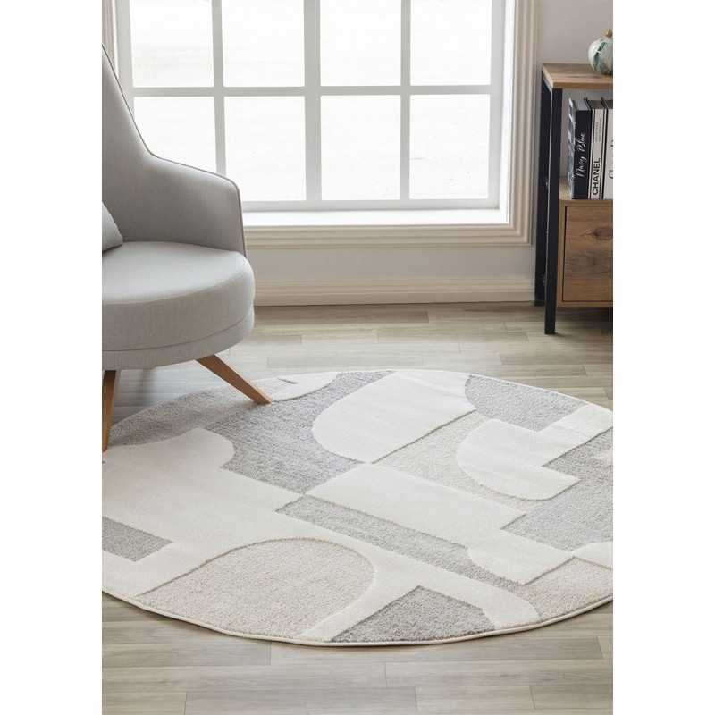 Tapis abstrait crème beige MONACO 60