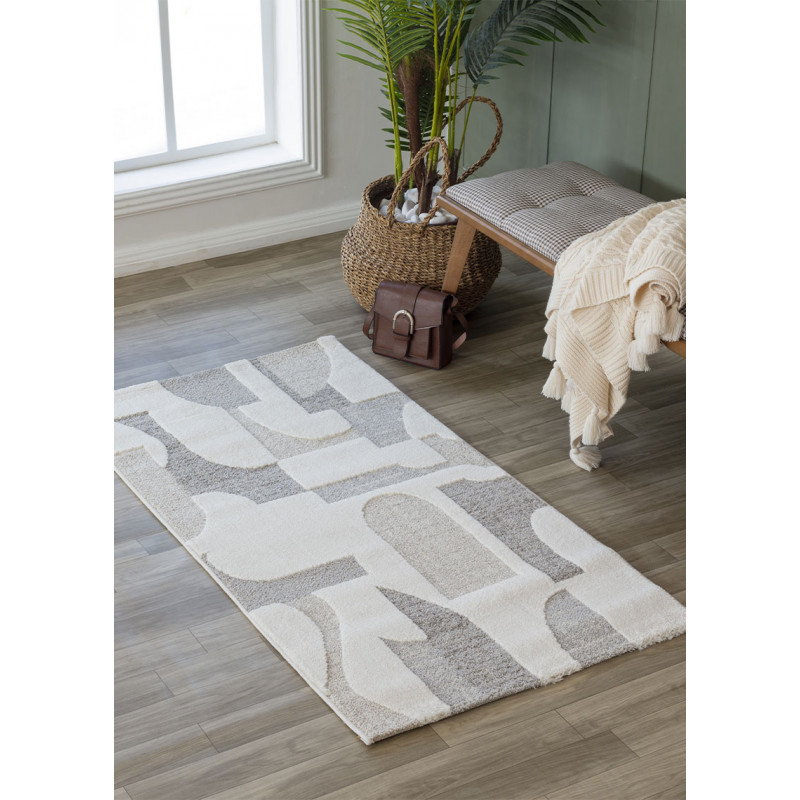 Tapis abstrait crème beige MONACO 60