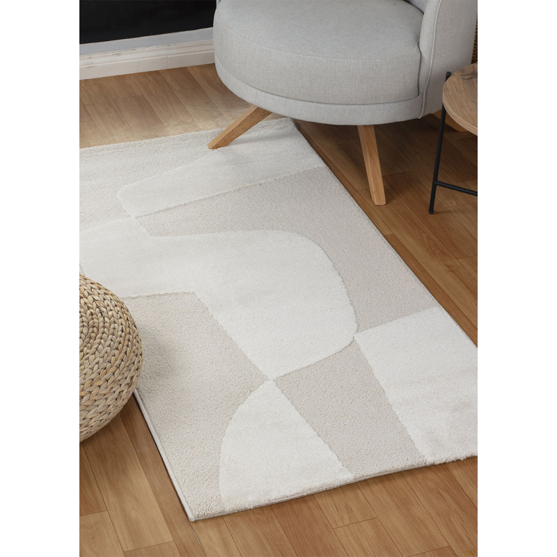 Tapis abstrait crème MONACO 80