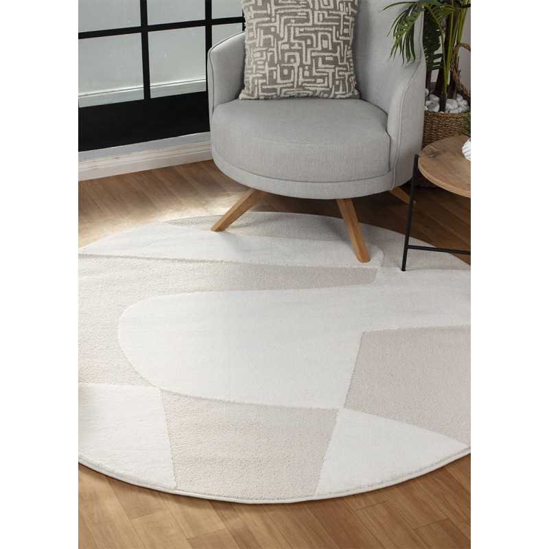 Tapis abstrait crème MONACO 80