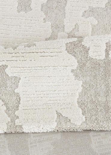 Tapis abstrait crème taupe MONACO 50