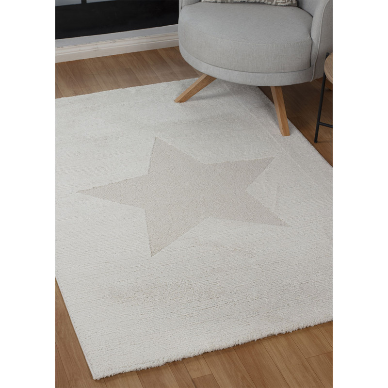 Tapis enfant étoile crème MONACO 82