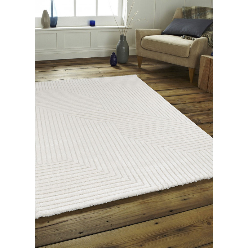 Tapis géométrique crème MONACO 53