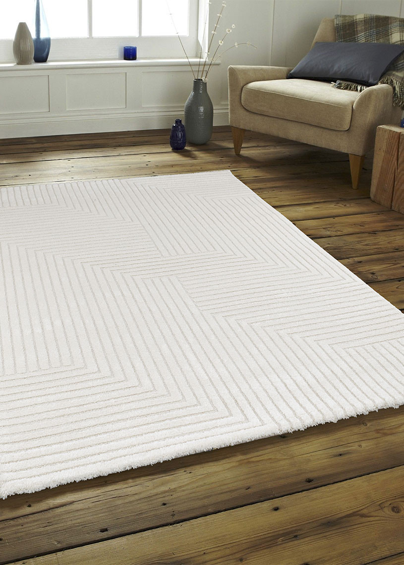 Tapis géométrique crème MONACO 53