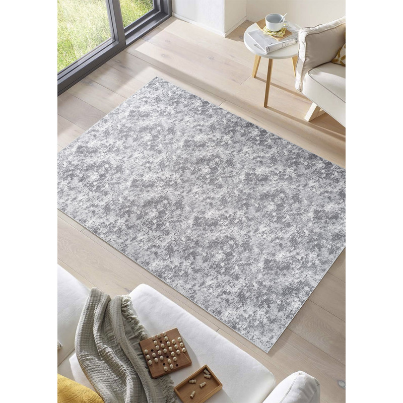 Tapis lavable à motifs gris - SOFT 21