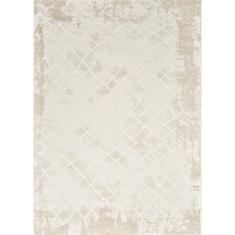 Tapis abstrait crème beige - TUNIS 15