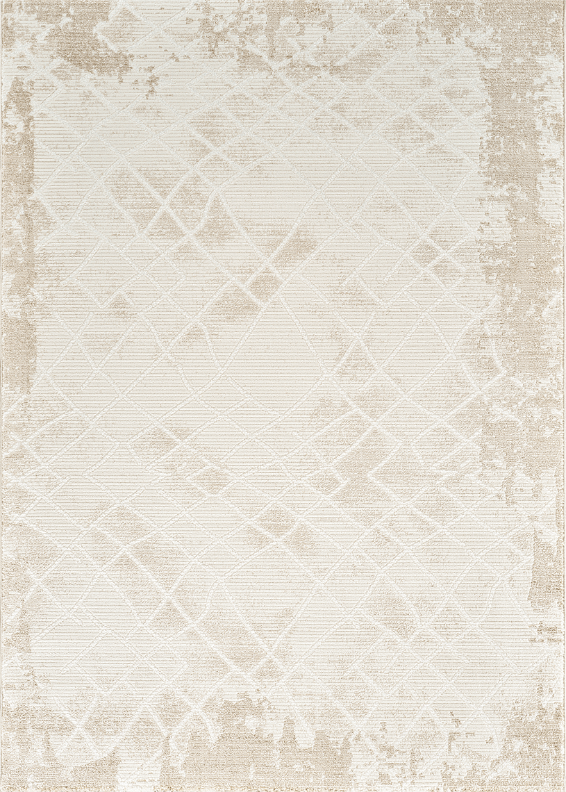 Tapis abstrait crème beige - TUNIS 15