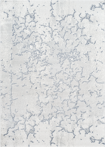 Tapis abstrait gris bleu -...