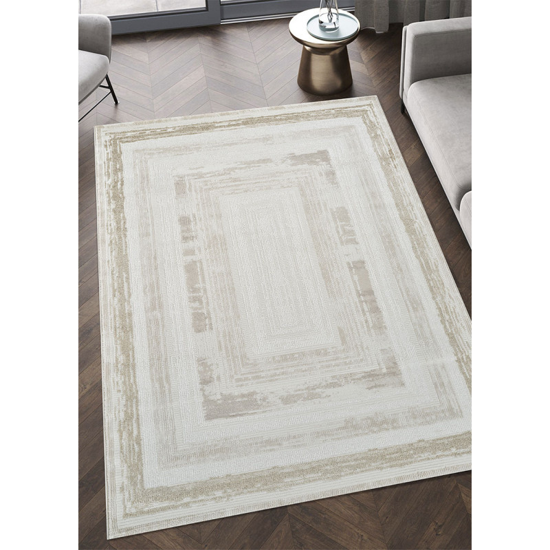 Tapis cadre crème beige - TUNIS 41