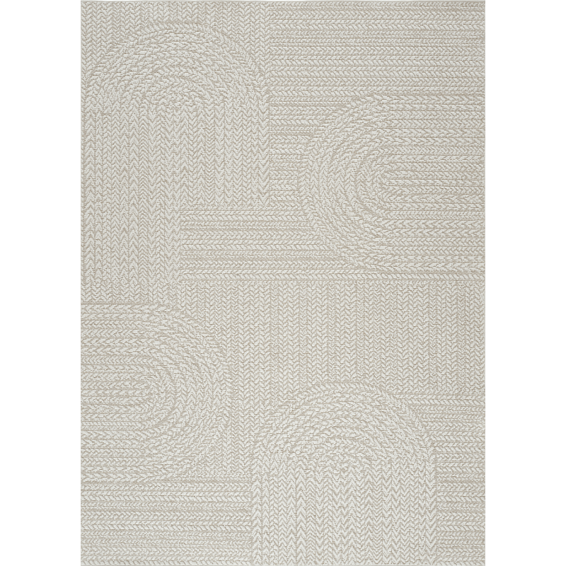 Tapis extérieur effet intérieur jute crème - KENZY 06