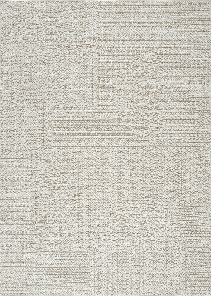 Tapis extérieur effet intérieur jute crème - KENZY 06