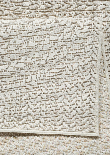 Tapis extérieur effet intérieur jute crème - KENZY 06