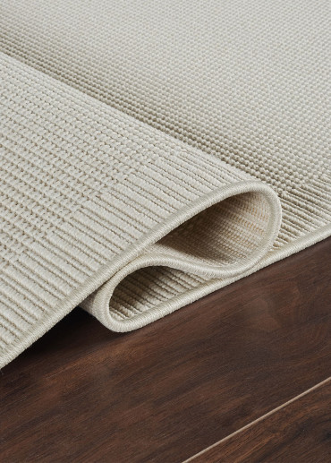 Tapis extérieur effet intérieur jute crème - KENZY 20