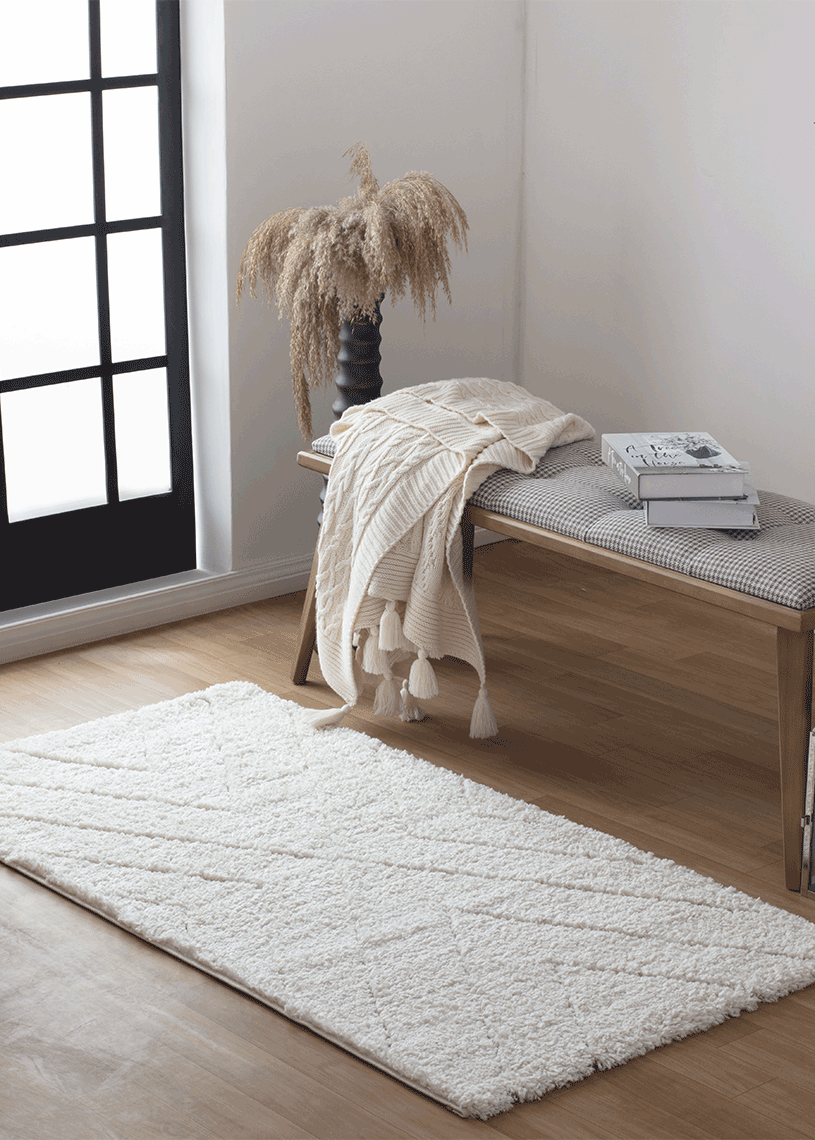 Tapis berbère shaggy crème MARRAKECH 362