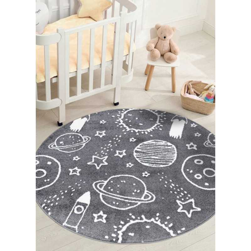 Tapis enfant galaxie gris - ANIME