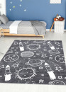 Tapis enfant galaxie gris - ANIME