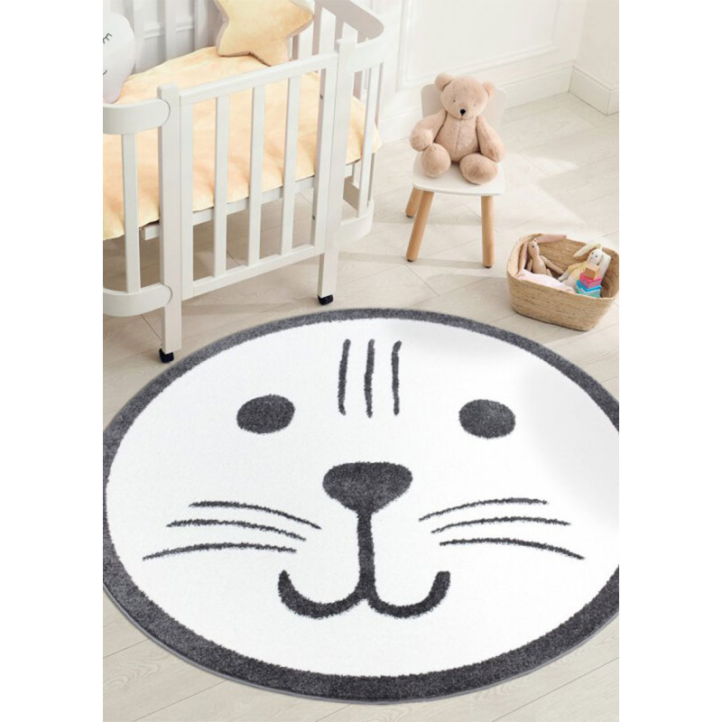 Tapis enfant chat rond - ANIME